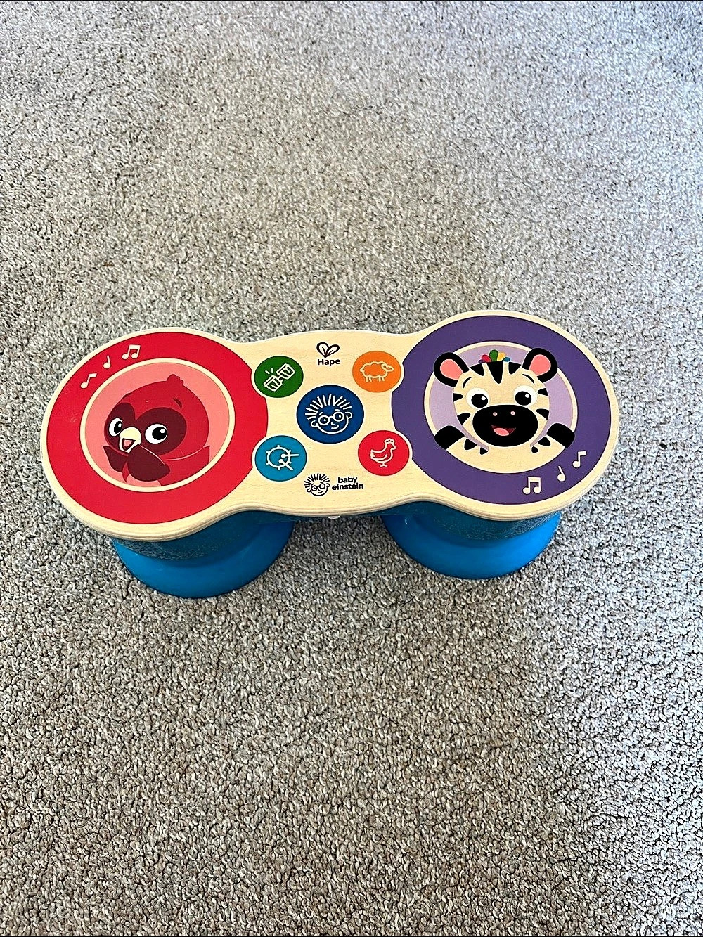 Hape Baby Einstein Magic Touch Drums Musical Learning Toy in Blue & Multicolor